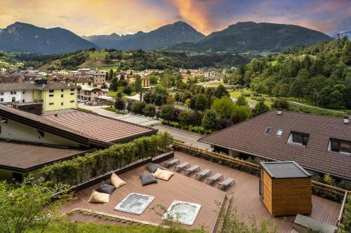 a view from the roof of a house at Alchimia WellResort in Comano Terme