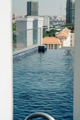 a view of the water from a cruise ship at The Scenic Hotel in Phnom Penh
