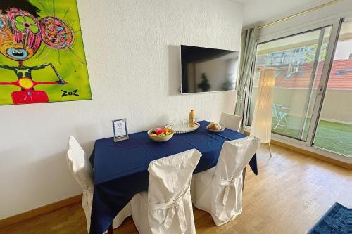 Cannes central Rue d'Antibes wide 1 BDR w terrace - quiet in green scenery