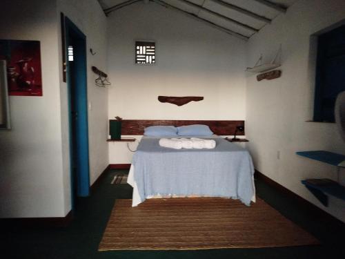 Katil atau katil-katil dalam bilik di Cabanas Caraúbas - visual incrível para o mar