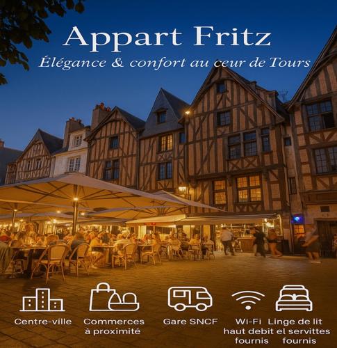 Appartement Fritz Proche Gare SNCF de Tours, Bus et Taxi