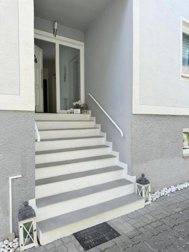 a set of stairs in front of a building at Gina's Landhaus in Eberau