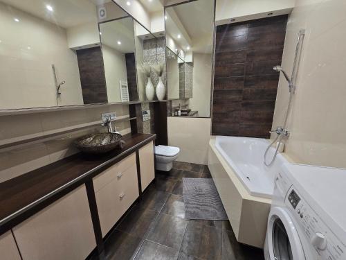 Ένα μπάνιο στο Apartament na Miodowej