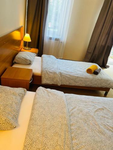 Katil atau katil-katil dalam bilik di Przystań Ostróda - pokoje i apartamenty