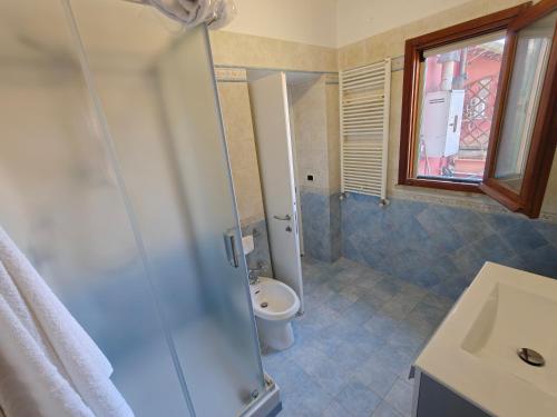 Koupelna v ubytování Il casale di Maccarese