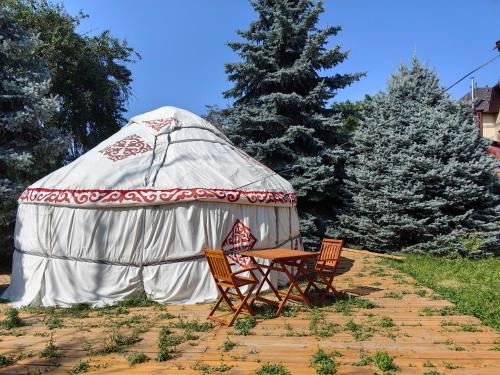 Κήπος έξω από το shymbulak gateway homestay