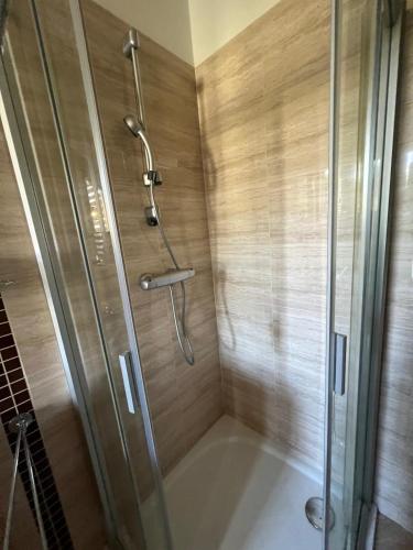 Koupelna v ubytování Apartmán pod věží Jevíčko