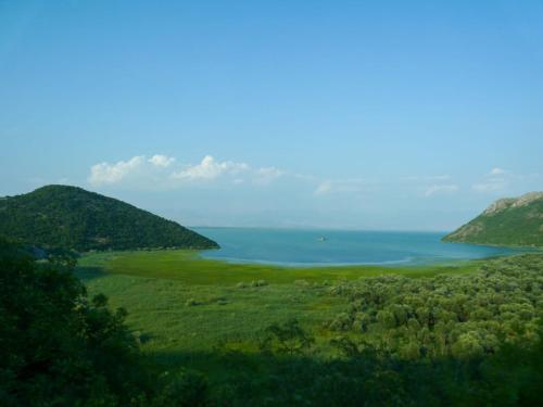 a view of the ocean from the top of a hill at Feel the village in Virpazar