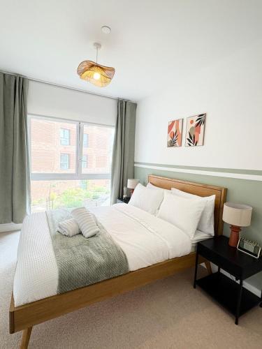 Cama o camas de una habitación en Stylish Luxury 1 Bed Flat at the Heart of Birmingham