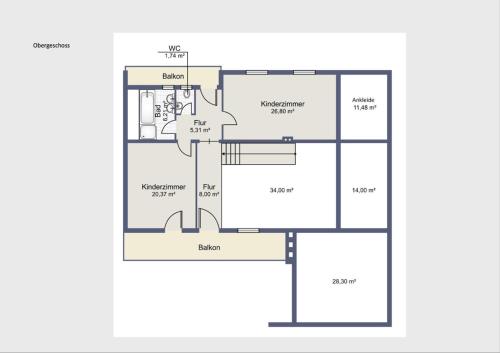 a floor plan of a house at Luxury 4BR Villa Velden Pool Grill in Velden am Wörthersee
