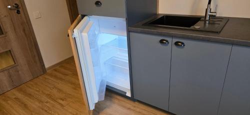 Kuchyň nebo kuchyňský kout v ubytování Apartmány Špacír 3