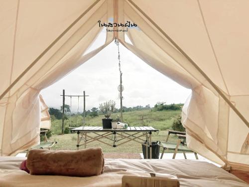 Katil atau katil-katil dalam bilik di Garden Camping Type