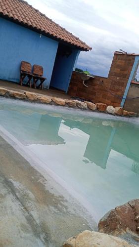 Kolam renang di atau dekat dengan pousada ceul azul #canastra
