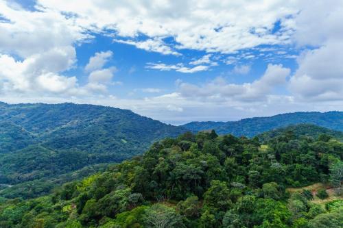 an overview of a mountain with trees and a blue sky at Getaway & Ocean Breeze - Secluded & Natural Charming - 2 bedrooms in Barú