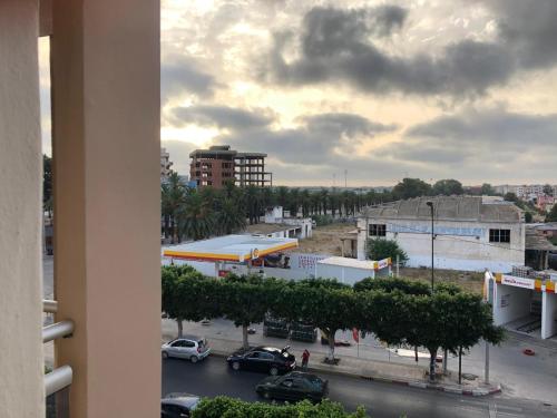 a view of a parking lot from a building at Apartment Galia Mohammedia in Mohammedia