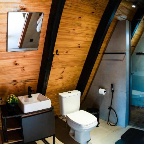 Koupelna v ubytování Cipó Chalés