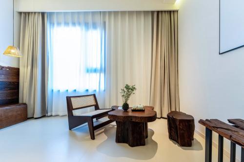 Ein Sitzbereich in der Unterkunft Xi'an YOLO Guest House