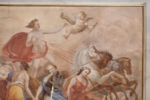 a painting of a group of people riding horses at Hotel Executive in Florence