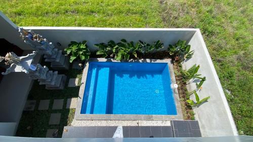 an overhead view of a swimming pool with plants at Angkasa Sunrise Villa in Saba