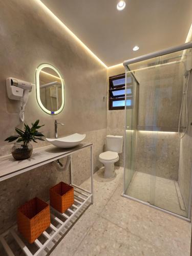 Ένα μπάνιο στο Suíte Água Branca Residencial Exclusive