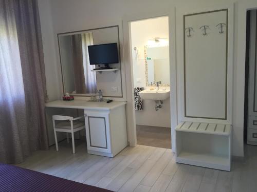 Koupelna v ubytování Albergo Ester