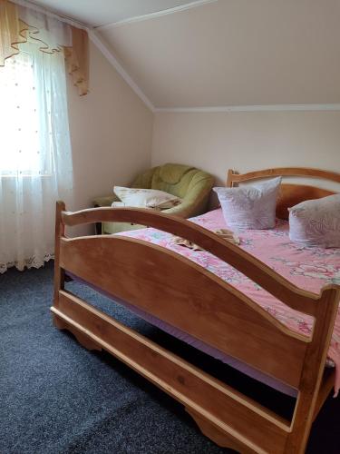 Postel nebo postele na pokoji v ubytování Затишок