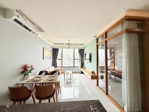 Χώρος καθιστικού στο Saigon CBD Apartment - Infinity Pool