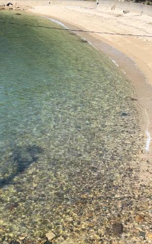 a beach with clear water and the sand and shoreline at Leo in Kō-jima