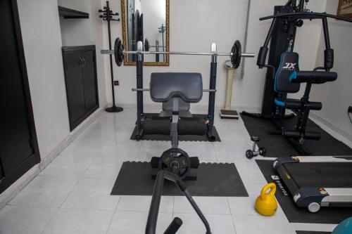 Fitness centrum a/nebo fitness zařízení v ubytování Hôtel Texuda