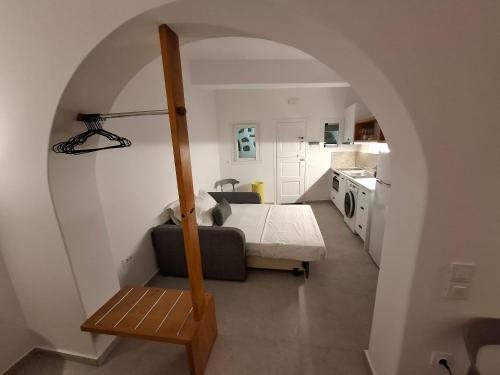 Letto o letti in una camera di Gazia Sea View House - Mykonos Town