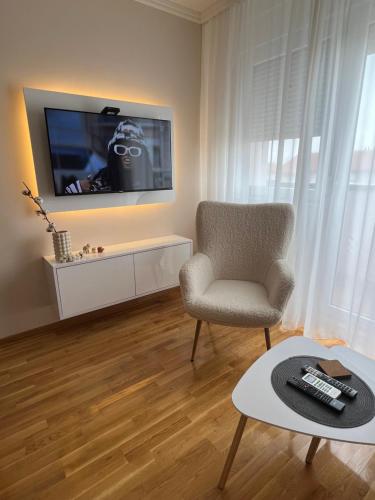 TV a/nebo společenská místnost v ubytování Apartman Ledine
