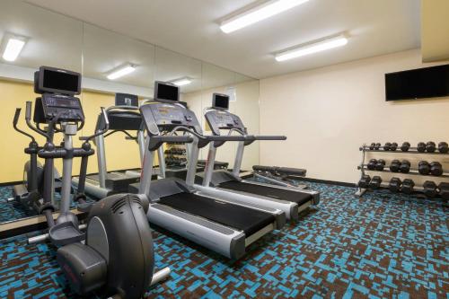 a gym with cardio equipment in a room at Fairfield Inn & Suites by Marriott San Antonio Airport/North Star Mall in San Antonio