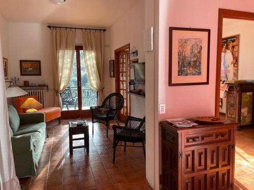 Khu vực ghế ngồi tại Appartamento in Villa a Pinamare