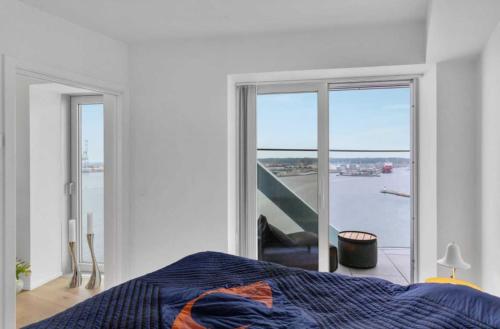 Katil atau katil-katil dalam bilik di Sea View apartment