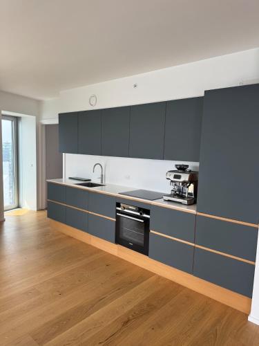 Dapur atau dapur kecil di Sea View apartment