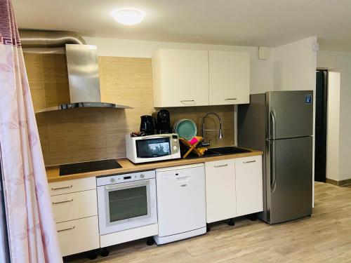 Kuchyň nebo kuchyňský kout v ubytování Appartement fonctionnel à l'entrée de Bordeaux