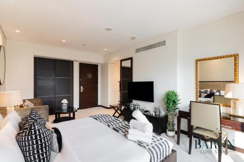 Postel nebo postele na pokoji v ubytování The Serene