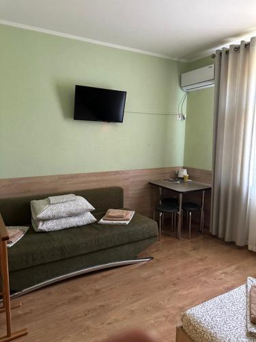 TV a/nebo společenská místnost v ubytování Каприз