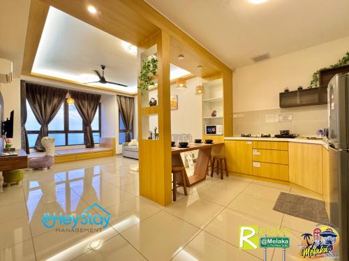 Dapur atau dapur kecil di Bali Residence Melaka By Heystay Management