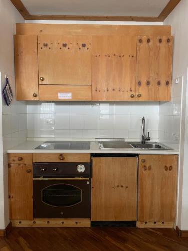 Η κουζίνα ή μικρή κουζίνα στο Casa Canazei, 2-5 pers Appartement 122
