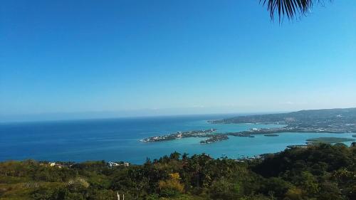 an aerial view of a large body of water at Bayview Luxury Retreat 