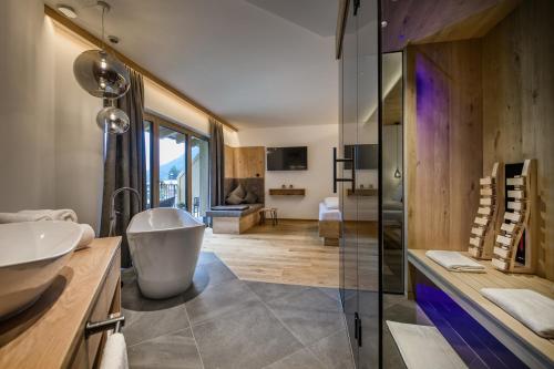Koupelna v ubytování Hotel Hubertushof