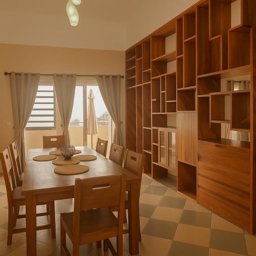 Ruang duduk di La Colombine Appart'Hôtel