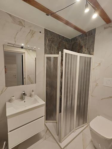 Koupelna v ubytování Casa GRAZIA