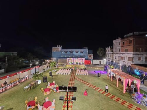 an outdoor event in a city at night at The Jamun Tree in Muzaffarpur