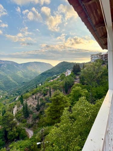 a view of a valley with trees and mountains at Arcadian Escape - Tsiaxtai Group in Lagadia