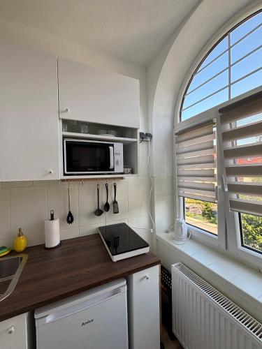 Kuchyň nebo kuchyňský kout v ubytování Roland Apartamenty