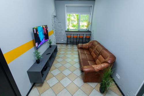TV a/nebo společenská místnost v ubytování OPEN hostel