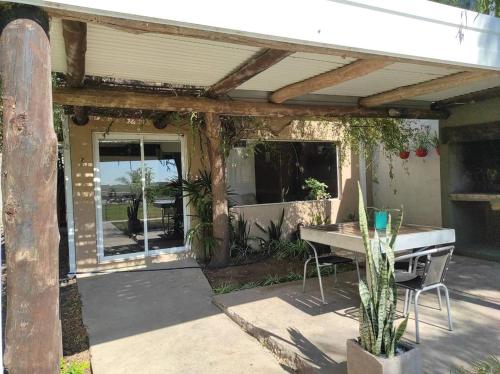 Μπαλκόνι ή βεράντα στο Complejo de Cabañas Las Ranas