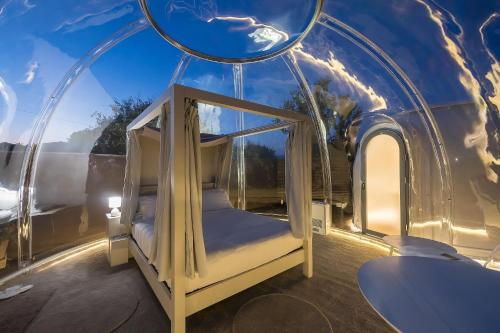 Postel nebo postele na pokoji v ubytování Bubble Pegasus Blue e Bubble Volans